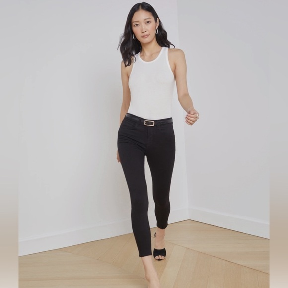 L'AGENCE Pants - L'AGENCE Black Margot High-Rise Skinny Ankle Jeans Size 25